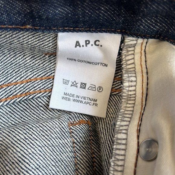 A.P.C. Petit Standard Raw Japanese Selvedge Indigo Slim Straight Leg Jeans - Picture 13 of 16
